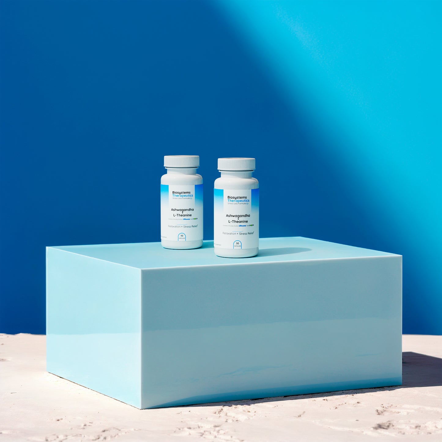 Biosystems Therapeutics Stress Less Formula - Ashwagandha + L-Theanine Supplement Blend for Relaxation and Stress Relief